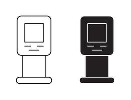 Kiosk outline icon collection or set. Kiosk Thin line art vector