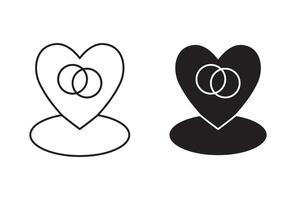Wedding Location linear thin line icon graphics. Wedding Location set use for web ui or app vector