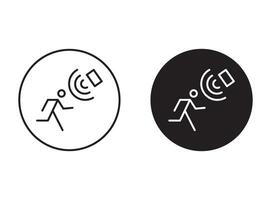 Motion sensor Outline Icon drawing set. Motion sensor for app web use vector