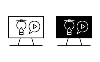 Motion Graphics outline icon collection or set. Motion Graphics Thin line art vector