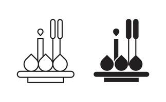 Loy krathong outline icon collection or set. Loy krathong Thin line art vector
