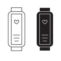 Smartband outline icon collection or set. Smartband Thin line art vector