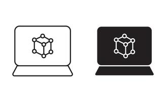Simulator outline icon collection or set. Simulator Thin line art vector