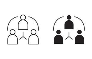Third party outline icon collection or set. Third party Thin line art vector