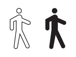 Walker outline icon collection or set. Walker Thin line art vector