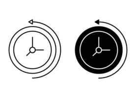 Time Travelling outline icon collection or set. Time Travelling Thin line art vector