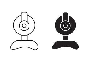 Web camera outline icon collection or set. Web camera Thin line art vector