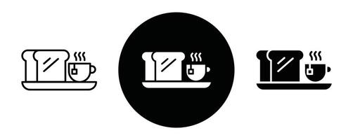 Breakfast outline icon collection or set. Breakfast Thin line art vector