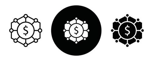 Business modeling outline icon collection or set. Business modeling Thin line art vector
