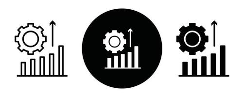 Boosting productivity outline icon collection or set. Boosting productivity Thin line art vector
