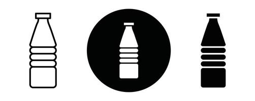 Bottle water outline icon collection or set. Bottle water Thin line art vector