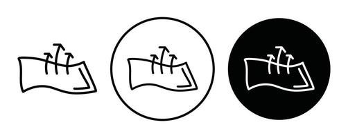 Breathable fabric outline icon collection or set. Breathable fabric Thin line art vector