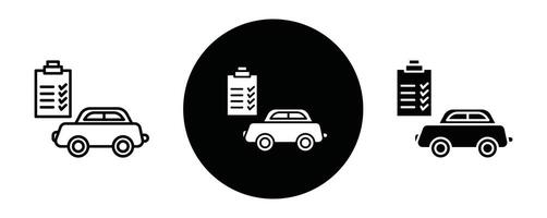 Car repair check list outline icon collection or set. Car repair check list Thin line art vector