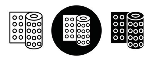 Bubble wrap outline icon collection or set. Bubble wrap Thin line art vector
