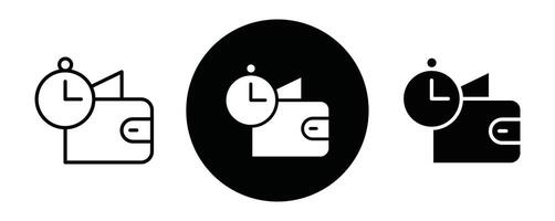 BNPL outline icon collection or set. BNPL Thin line art vector