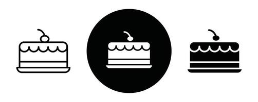 Cake outline icon collection or set. Cake Thin line art vector
