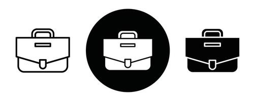 Briefcase outline icon collection or set. Briefcase Thin line art vector