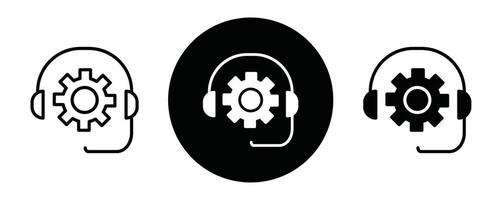 After sales support outline icon collection or set. After sales support Thin line art vector