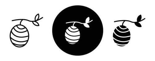 Cocoon outline icon collection or set. Cocoon Thin line art vector