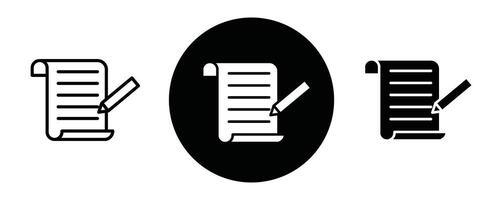 Draft outline icon collection or set. Draft Thin line art vector