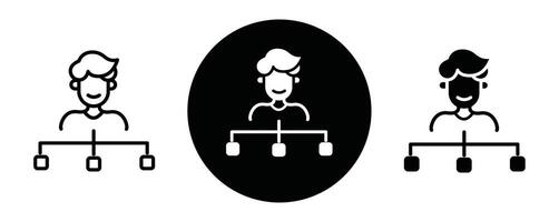 Department head outline icon collection or set. Department head Thin line art vector