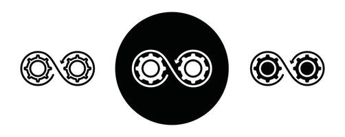 Continuous changes outline icon collection or set. Continuous changes Thin line art vector