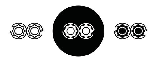 Dev ops outline icon collection or set. Dev ops Thin line art vector