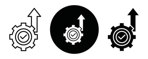 Efficiency outline icon collection or set. Efficiency Thin line art vector
