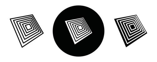 Distort outline icon collection or set. Distort Thin line art vector
