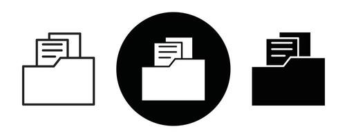 Document archive icon line art vector
