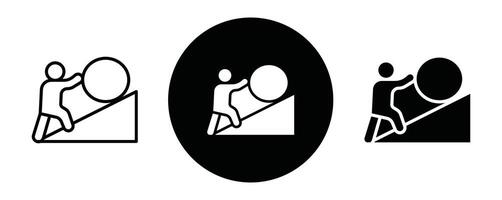 Effort outline icon collection or set. Effort Thin line art vector