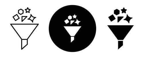 Content curation outline icon collection or set. Content curation Thin line art vector