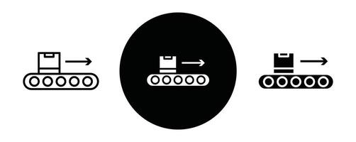 Conveyor outline icon collection or set. Conveyor Thin line art vector