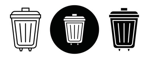 Dumpster outline icon collection or set. Dumpster Thin line art vector