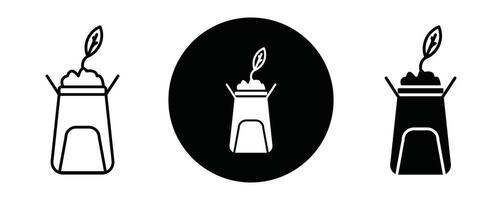 Composter outline icon collection or set. Composter Thin line art vector