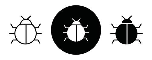 Debug outline icon collection or set. Debug Thin line art vector