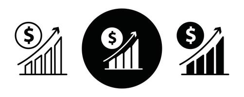 Fees Increase outline icon collection or set. Fees Increase Thin line art vector