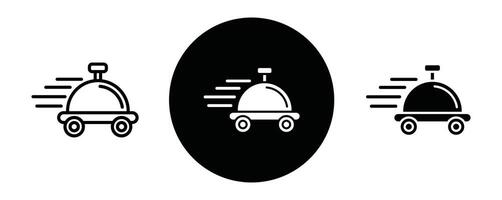 Food delivery outline icon collection or set. Food delivery Thin line art vector
