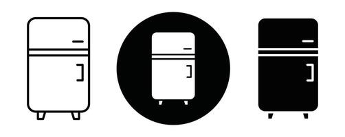 Fridge outline icon collection or set. Fridge Thin line art vector