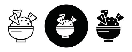 Guacamole outline icon collection or set. Guacamole Thin line art vector