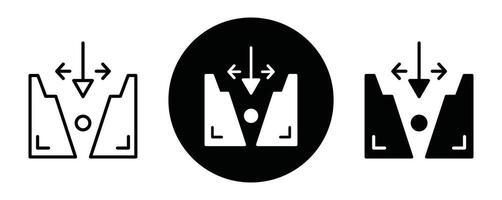 Gap outline icon collection or set. Gap Thin line art vector