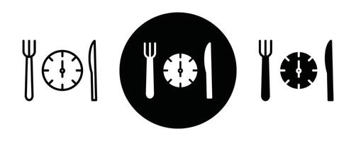 Intermittent fasting outline icon collection or set. Intermittent fasting Thin line art vector
