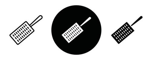 Microplane grater outline icon collection or set. Microplane grater Thin line art vector