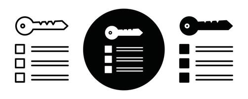 Key takeaway outline icon collection or set. Key takeaway Thin line art vector