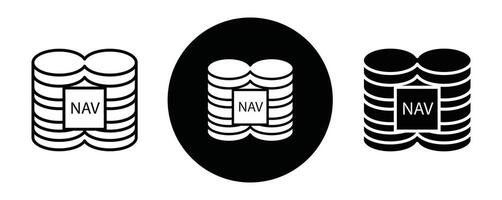 Net asset value outline icon collection or set. Net asset value Thin line art vector