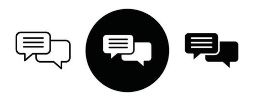 Messaging outline icon collection or set. Messaging Thin line art vector