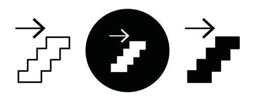 Next steps outline icon collection or set. Next steps Thin line art vector