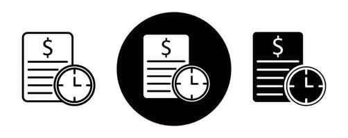Loan rate and term outline icon collection or set. Loan rate and term Thin line art vector