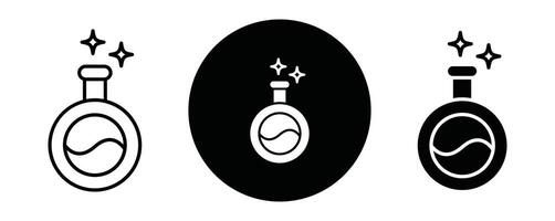Magic potion outline icon collection or set. Magic potion Thin line art vector