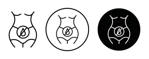 Menopause outline icon collection or set. Menopause Thin line art vector
